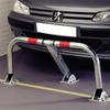 Mottez B304CCI Fold-Down Parking Barrier, Shape-Retaining, Keyed Alike view 1