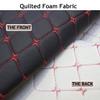 BNALU Quilted Faux Leather Upholstery Fabric with Foam Backing, Diamond Pattern, 1.4 x 8 m, Color 5 Red view 4
