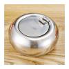 Closable Personalized Round Stainless Steel Ashtray with Lid view 1