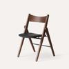 OLOTU Portable Folding Dining Chair, Retro Upholstered Solid Wood Side Chair view 4