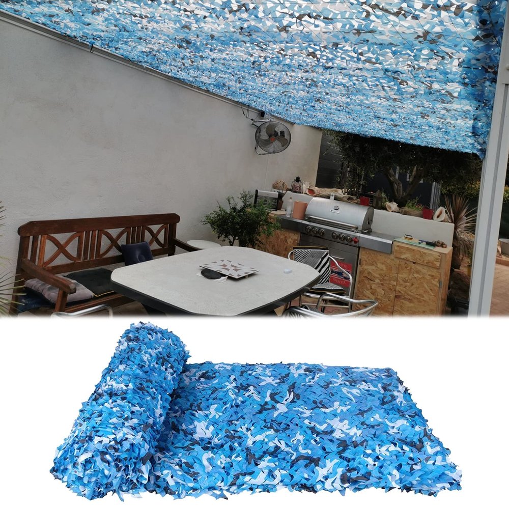 IRUGS Camouflage Shade Net, Portable Lightweight Outdoor Camping Sunshade, Hunting Privacy Camouflage Net, Theme Party Decoration (Size: 4.5 x 5 m / 14.7 x 16.4 ft)