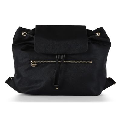 Borbonese Medium Backpack, Black, Y66 Dark Black, 28 x 31 x 18
