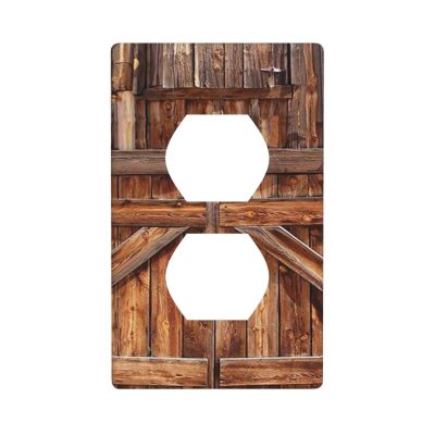 Decorative Barn Door Switch and Outlet Wall Plate Covers, Standard Size