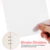 A5 PVC Notebook Dividers with 6 Holes and Removable Tabs view 3