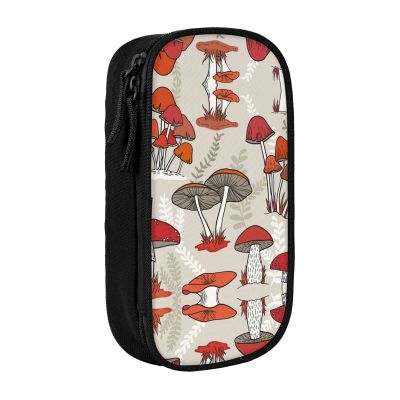 MOLIAE Pencil Case with Red Mushroom Design