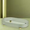 BANGAU Double-Layer Serving Tray, Versatile, Non-Slip, Makeup Organizer for the Kitchen, Dark Green view 2