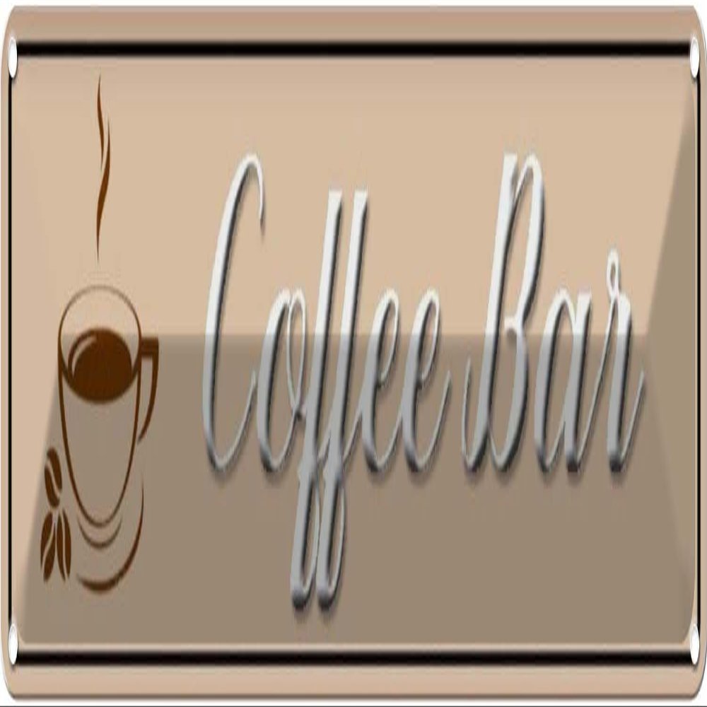 vianmo Metal Sign, 10 x 46 cm, Coffee Bar
