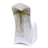 MOCOBA 25-Piece 275 cm Organza Chair Sash Ribbon Bows, Olive Green view 1