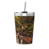 MORYEN Stone Waterfall Forest Coffee Mug, Insulated Stainless Steel Travel Cup with Lid and Straw, Reusable, 340 mL view 1
