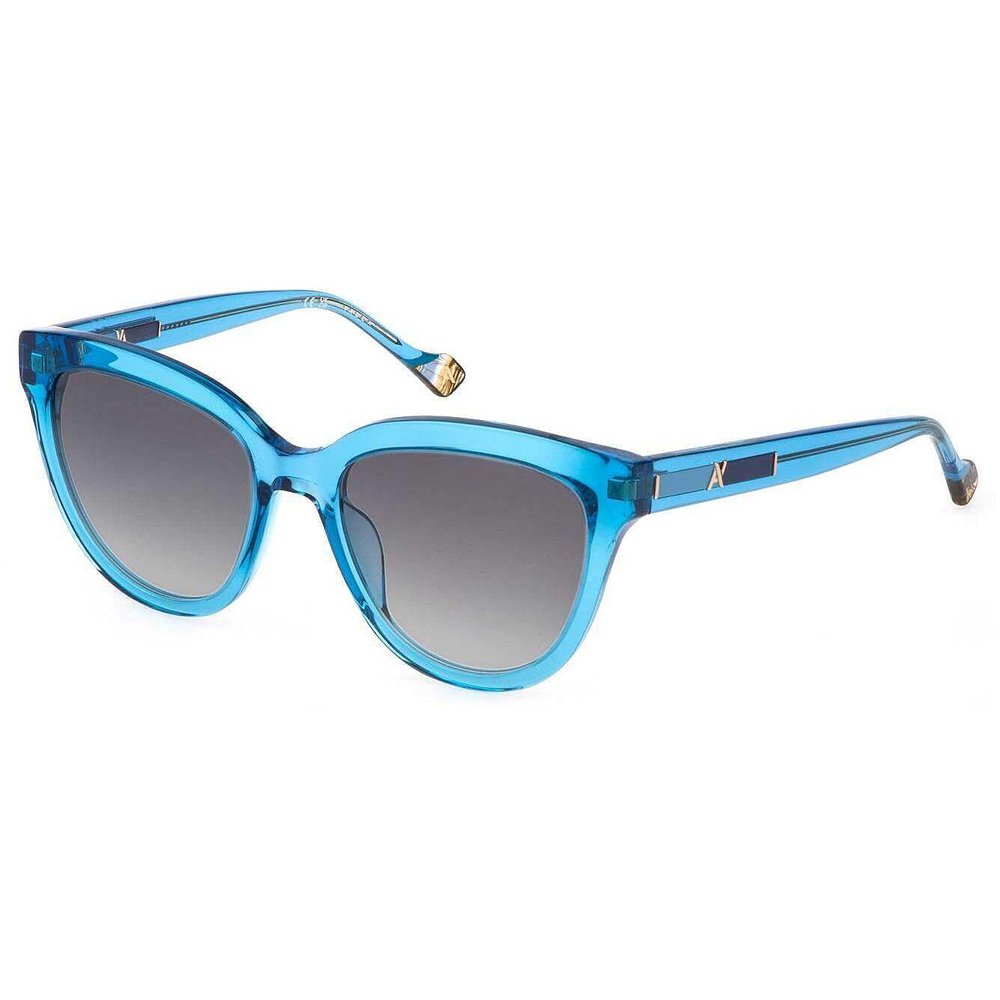 Yalea SYA103 0U11 Blu Trasparente Women's Acetate Butterfly Sunglasses, 54 mm