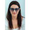 Yalea SYA103 0U11 Blu Trasparente Women's Acetate Butterfly Sunglasses, 54 mm view 2
