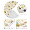 Golden Honeycomb Floral Christmas Tree Skirt, Round Decorative Mat view 2