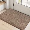 REFETONE Indoor Doormat, 24 x 36 in, Non-Slip, Absorbent, Stain-Resistant, Machine-Washable, Coffee/Brown view 1