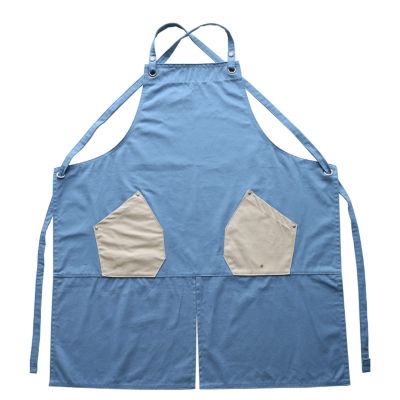 Casual Cotton Apron with Cross-Shoulder Straps, Color H, 84 × 72 cm