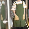 Casual Cotton Apron with Cross-Shoulder Straps, Color H, 84 × 72 cm view 2