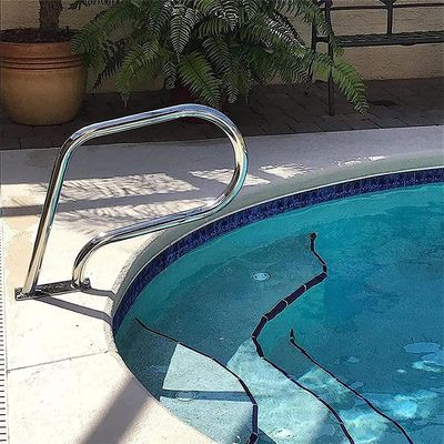 Pool Safety Handrail, 304 Stainless Steel, 1.2 m Blue Grip Cover