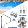 Pool Handrail with Cover, Blue Grip, 304 Stainless Steel, 3-Bend Flanged Stair Rail view 2