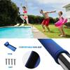 Pool Handrail with Cover, Blue Grip, 304 Stainless Steel, 3-Bend Flanged Stair Rail view 3