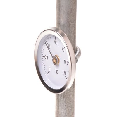 Aqbau 63 mm Surface-Mount Bimetal Thermometer, 0–120°C