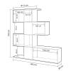 Mondo Viro Zig Zag Bookshelf with 4 Particleboard Shelves, 145 x 29 x 145 cm (Oak) view 3