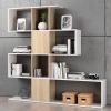 Mondo Viro Zig Zag Bookshelf with 4 Particleboard Shelves, 145 x 29 x 145 cm (Oak) view 4