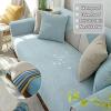 ZGDDPZA Waterproof Corduroy Sofa Cover, Non-Slip Pet Protector, Gray, 70 x 210 cm view 4