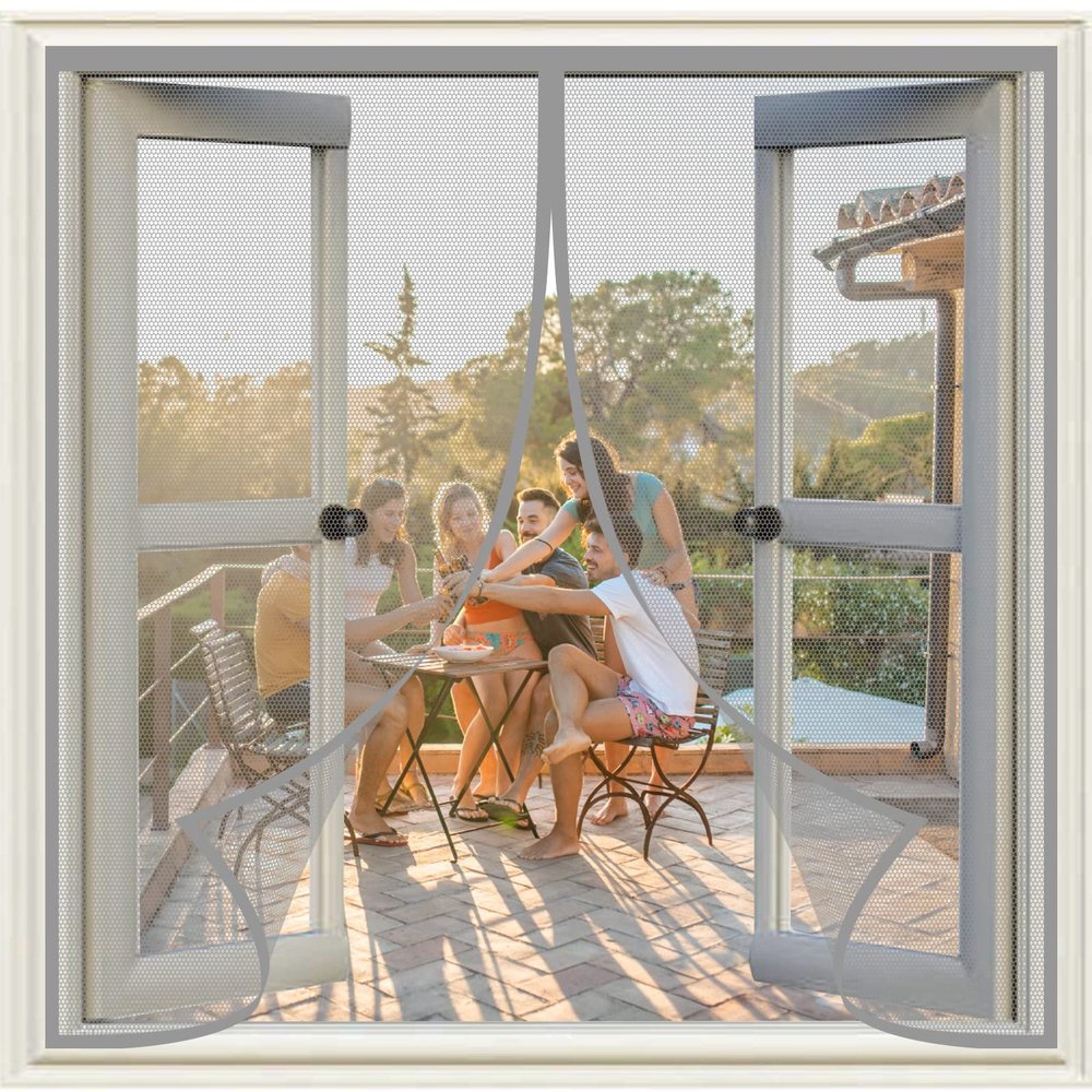 Magnetic Fly Screen, 60 x 125 cm, Self-Adhesive, Gray
