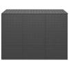 Homgoday Garden Cushion Box PE Rattan 145 x 100 x 103 cm Black - Cushion & Blanket Storage, Weather-Resistant, Includes Inner Bag view 2
