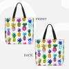 VGFJHNDF Elephant Family Tote Bag for Women, Reusable Shoulder Bag, Lightweight Gift Bag, Washable, Foldable Beach and Shopping Bag, Rainbow Pineapple, One Size view 4