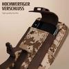 ONEFLOW Survival Case for Honor X8a, Nylon Belt Pouch with Carabiner, Tactical EDC Phone Holder, Camo Brown view 2