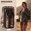 ONEFLOW Survival Case for Honor X8a, Nylon Belt Pouch with Carabiner, Tactical EDC Phone Holder, Camo Brown view 3