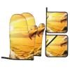 Oven Mitts with 3D Eagle Print, 4-Piece Set view 1