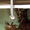 Vintage Shower Curtain, Coconut Tree by the Sea, Green and Brown, 120 x 180 cm view 3