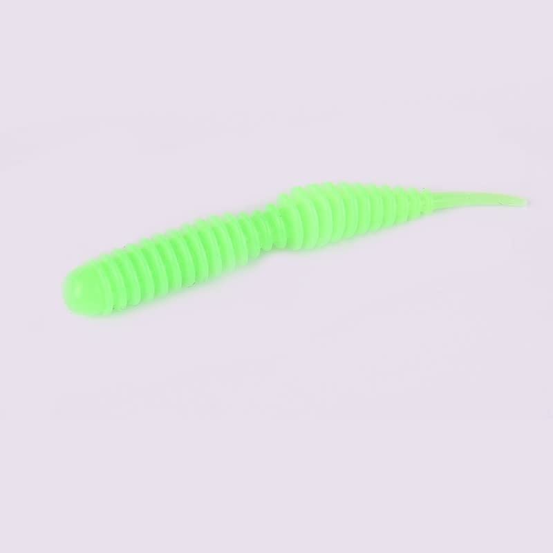 ICAMAS 40 mm/63 mm Salt-Scented Worm Fishing Lure, Soft Silicone Bait (Color: M; Size: 63 mm, 12 pcs, 1.5 g)