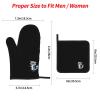 Oven Mitts with Cute Raccoon Print, Pot Holder Set, Heat-Resistant, 4-Piece Set view 4