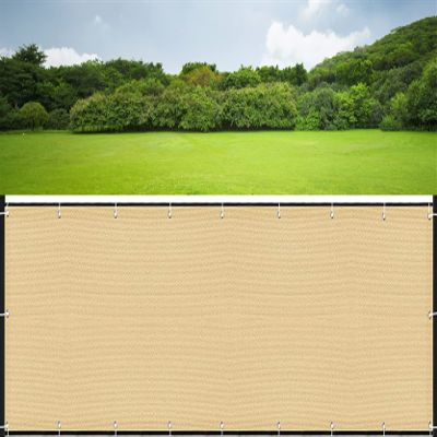 AMZYU Balcony Privacy Screen 120 x 200 cm, Sand Yellow