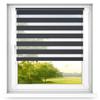 time4blinds Day & Night Mini Double Roller Blind, No-Drill, Anthracite, Right, 80 x 190 cm view 1