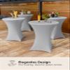 Gräfenstayn Diana 2-Pack Stretch Standing Table Covers, OEKO-TEX, Gray, 60–65 cm view 2