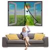 Magnetic Window Screen Curtain 220 x 175 cm, Insect Screen for Balcony, Windows and Living Rooms, Automatic Closing, Black view 1