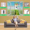 Magnetic Insect Screen for Windows, 200 x 210 cm, Gray view 2