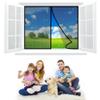 Magnetic Window Insect Screen 225 x 155 cm, Automatic Closing, No-Drill Adhesive Mounting, Black view 1