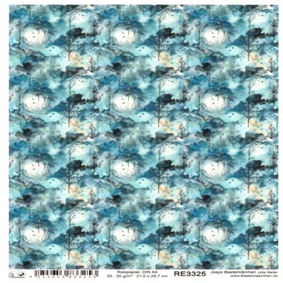 Josy's Bastelmärchen A4 Rice Paper, Straw Silk Decoupage Forest Background RE3325