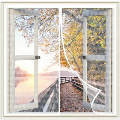 Magnetic Insect Screen for Windows 125 x 85 cm, White