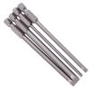 4-Piece Long Slotted Screwdriver Bit Set, 100 mm, S2 Alloy Steel, 1/4-Inch Hex Shank view 2