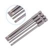 4-Piece Long Slotted Screwdriver Bit Set, 100 mm, S2 Alloy Steel, 1/4-Inch Hex Shank view 4