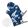 Oven Mitt and Potholders, 4-Piece Set, Blue view 3
