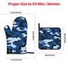 Oven Mitt and Potholders, 4-Piece Set, Blue view 4