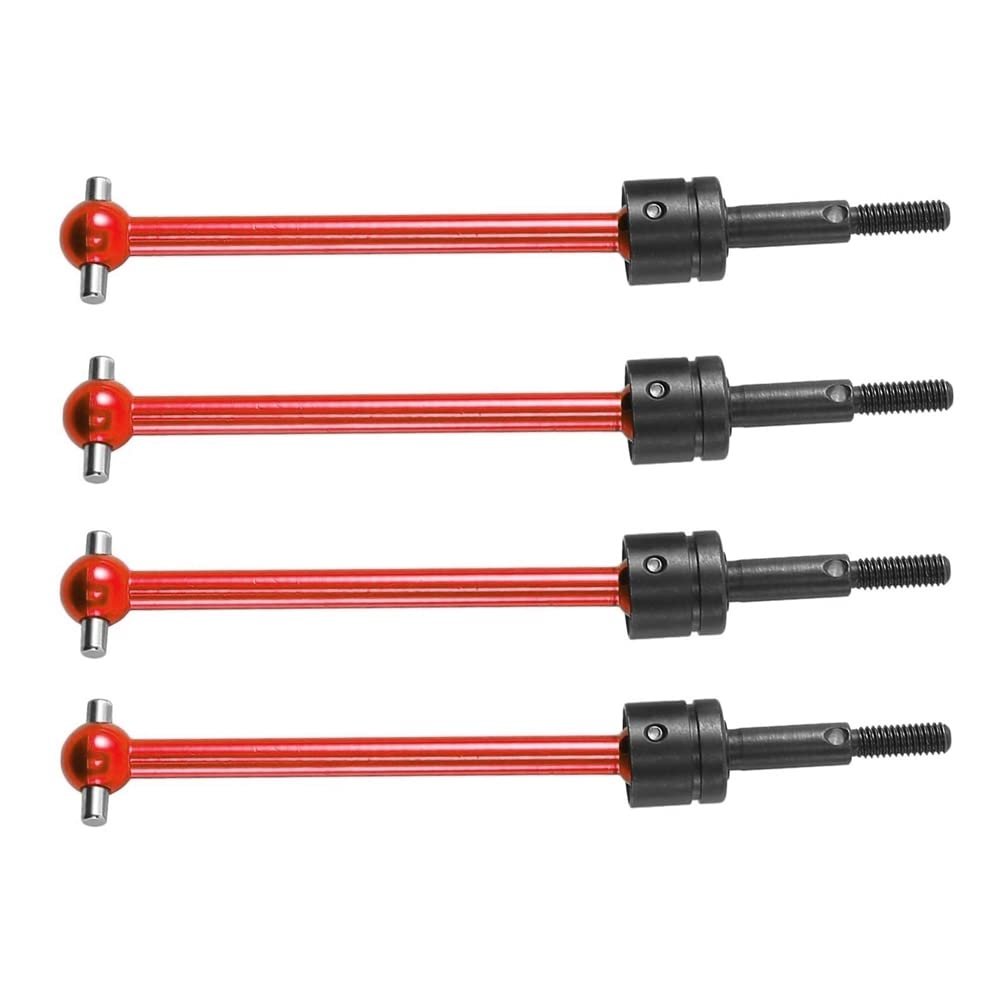 Zunedhys 4-Piece 64 mm Metal Universal CVD Drive Shafts for TT02B, DT02, DT03 and DF02 RC Cars