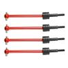 Zunedhys 4-Piece 64 mm Metal Universal CVD Drive Shafts for TT02B, DT02, DT03 and DF02 RC Cars view 1