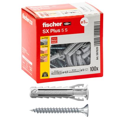 fischer SX Plus 5 x 25 mm with Screw